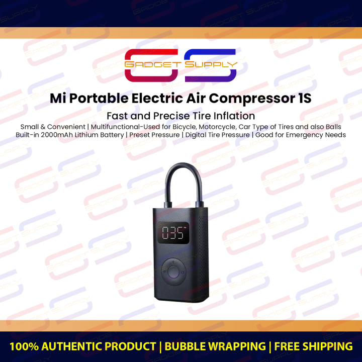[Global] Xiaomi Mi Portable Electric Air Compressor 1S [Digital Display Inbuilt Battery Auto