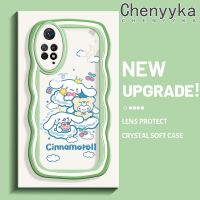 เคส Chenyyyka สำหรับ Xiaomi Redmi โน๊ต11 Pro Note 5G 11e โปรการ์ตูน Cinnamoroll กันกระแทกแบบใสดีไซน์ใหม่ขอบลอนนุ่มเคสมือถือโปร่งใสลายกล้องถ่ายรูปเรียบง่ายอ่อนโยนฝาครอบป้องกัน