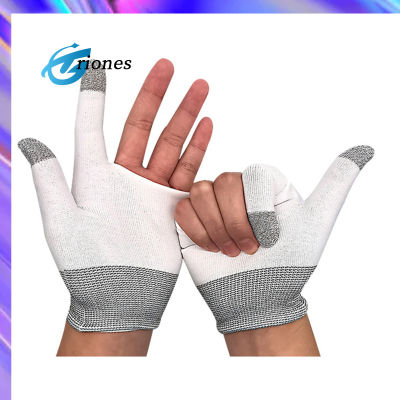 ถุงมือสำหรับเล่นเกมส์2นิ้วระบายอากาศได้1คู่กันเหงื่อใช้ได้กับปลายนิ้วสัมผัสหน้าจอรูปไก่การเล่นเกม Pubg