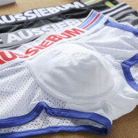 Aussiebum mens boyshort cotton mesh fashion trend youth underwear student shorts jockstrap nylon underwear