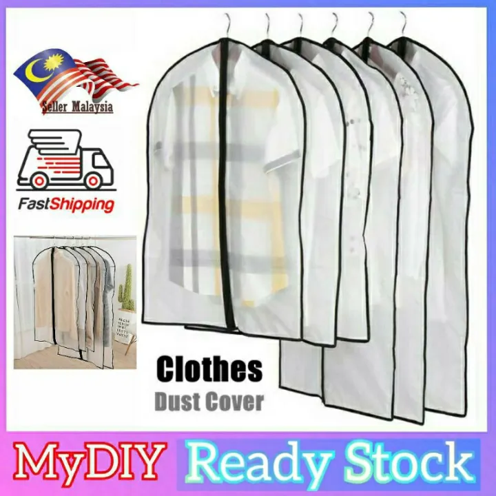 Garment Bag Storage Protector Plastic Clear Dust-proof Cloth Cover Suit/Dress