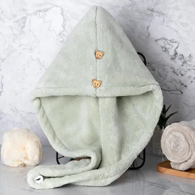 MUJI High-quality Thickening  Double-layer thick dry hair cap adult towel plus very thick womens super absorbent quick-drying lazy shower cap dry hair towel shampoo