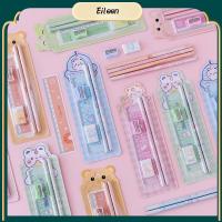 EILEEN 5Pcs/Set แพ็คเกจ ของขวัญวันเด็ก เทอมใหม่ ดินสอ ชุดเครื่องเขียน ยางลบ กบเหลาดินสอ