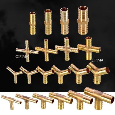 2 3 4 Way Straight/L/Tee/Y/Cross 4/5/6/8/10/12/16/19mm for Gas/Water Tube Brass Fitting Copper Pagoda Connector Pipe Fittings Pipe Fittings Accessorie
