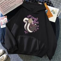 Female Hoodie Drink Wine Get Drunk Skunk Printed Clothing Females Loose Oversize Long-Sleeved Autumn Funny Animal Ladies Hoodies Size Xxs-4Xl