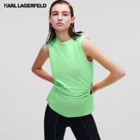 KARL LAGERFELD - GATHERED CUT-OUT TANK TOP 231W1705 เสื้อยืด