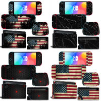 GAMEGENIXX สวิทช์ Oled สติกเกอร์ผิว American Flag ป้องกันรูปลอกชุดเต็มสำหรับ Nintendo Switch Oled คอนโซล-hjgytyuuiytt