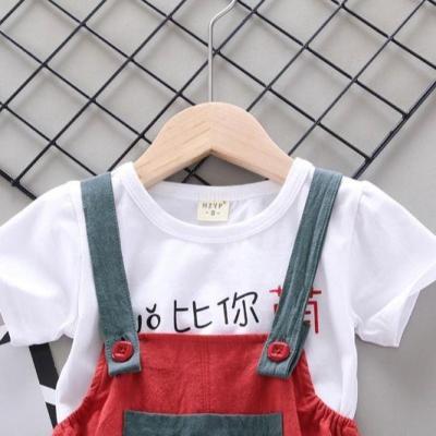 【Ready】🌈  summer short-sed rabow wgs dem overs suit 23 new sle two-piece suit for baby rls