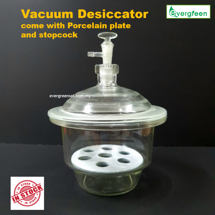 Vacuum Desiccator Gass, come with Porcelain plate and stopcock, from 300mm to 400mm Lazada