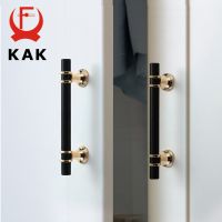 KAK Zinc Alloy Black Gold Door Handles Pulls Furniture Handle Fashion Kitchen Cabinet Handles Solid Drawer Knobs Door Hardware Door Hardware Locks