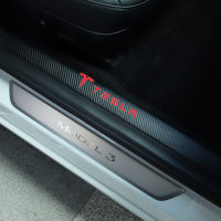 4pcs Car Sticker PU Leather Door Decoration Dustproof Modification Protection for Tesla Model 3 Three Car Interior Accessories