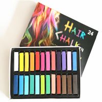 Hot Sale 24 Colors Temporary Hair Chalk Set Soft Hair Crayons Chalk Pastel Painting Professional Blue Hair Dye Coloured Hair Dye