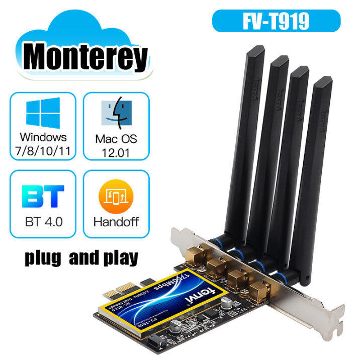 [COD]FVT919 1750Mbps PCIe Wifi Card BCM94360 Dual Band 2.4G5GHz For