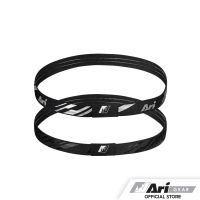 ARI SLASH ELASTIC HEADBAND - BLACK/SILVER/BLACK สายคาดศีรษะ อาริ เฮดแบนด์ สีดำ