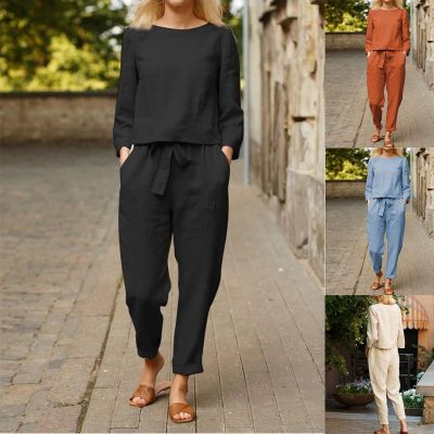 [COD] Cross-border 2022 autumn eBay European and hot style womens solid casual home suit female