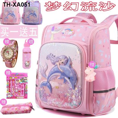 school students schoolbags for girls grades one two to six quicksand schoolbags light-weight shoulder pads childrens cute backpacks