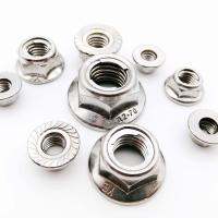 2pcs M4-M12 304 Stainless Steel Prevailing Torque Type All Metal Insert Hexagon Lock Nut With Flange Hex Self Locking GB6187 Nails Screws Fasteners