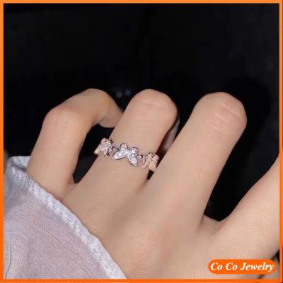 COCOJEWELRY Korean Style Butterfly with Diamond Open Ring for ashion Jewelry