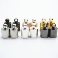 【YF】▫  50pcs Necklace Earring End Cap 4-9mm Tassel Leather Cord Crimp Caps Beads Jewelry Making HK013