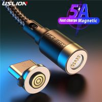 USLION 5A ยูเอสบีแม่เหล็กชาร์จ USB สายเคเบิลชนิด C สายชาร์จสำหรับเร็ว14แม่เหล็กข้อมูล Micro USB สายสายชาร์จ