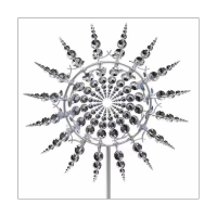 Fairy Wind Spinner 3D Wind Powered Kinetic Sculpture Lawn Metal Wind Solar Spinners