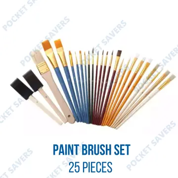 25pcs Artist Paint Brush Full Set Of Brushes for Acrylic,Oil,Watercolor -  NEW!