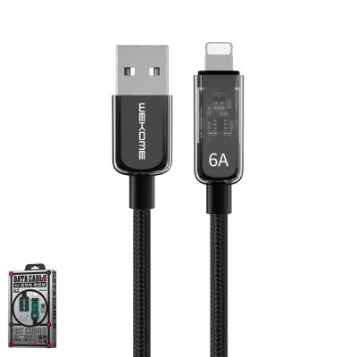 REMAXแท้!!! สายชาร์จ USB To Iโฟน สายถักกลม ชาร์จเร็ว 6A ยาว1เมตร WDC-180 **รับประกัน1ปี**