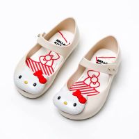 NW2021Mini Melissa Kitty children jelly cartoon bow shoes boys girls kids slippers cartoon summer non-slip soles outdoor sandals