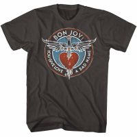 Hot sale Bon Jovi BAND graphic Mens 100% Cotton Round Neck Short Sleeve T-Shirt  Adult clothes