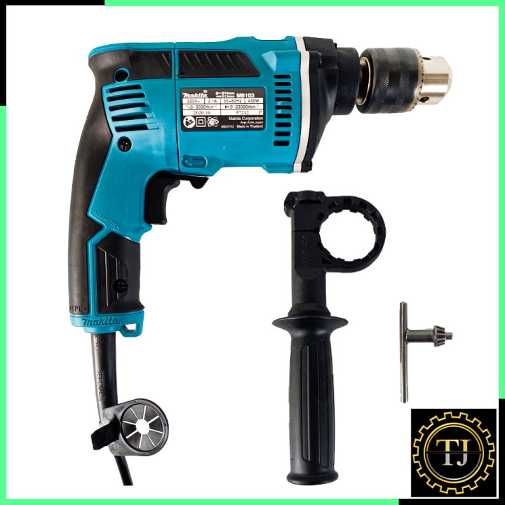 makita-สว่านกระแทก-13mm-รุ่น-m8103kx5b-มีกล่องเก็บและอุปกรณ์