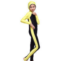 Children Full Coverage Islam Swimsuit One Pieces Long Bathing Suits Sunscreen Rashguard Swimwear Moslim Zwemkleding Girls Muslim