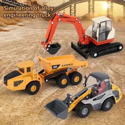 ▦❆▲ jiozpdn055186 Alloy Excavator for Boys Truck Dumper Simulado Crawler Veículo de Engenharia Coleção Infantil Presente 3Pcs