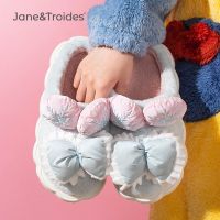 【cw】 Troides Mary New Design Shoes Slippers Warm Female Indoor Out EVA Cotton Couples Slides