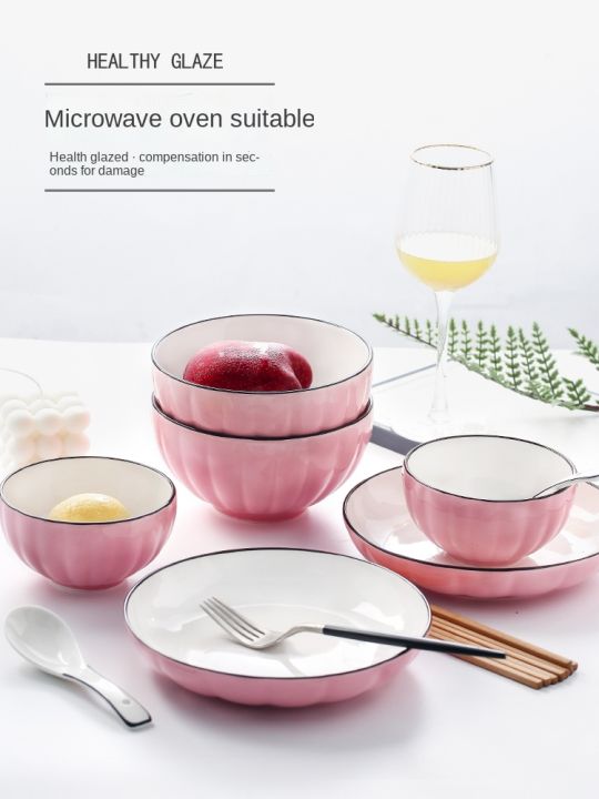 bowl-and-dish-set-household-tableware-creative-individual-porcelain-bowl-and-plate-couple-set-bowls-and-chopsticks-combinationth