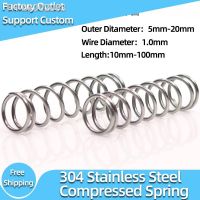 ◎✼ Creamily 10PCS Stainless Steel Compression Spring SUS Compressed Spring Wire Diameter Y-Type Rotor Return Spring 1.0mm