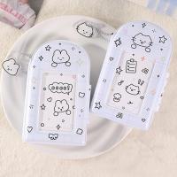 INS White Cartoon Cat Rabbit Series Kpop Idol Photo Album Card Holder Protective ID Photo Storage Book Photo Protective Display