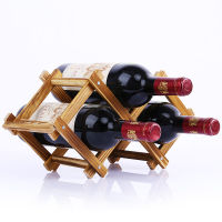 Collapsible Wooden Wine Racks Creative Bottle Cabinet Display Stand Holders Wood Shelf Organizer Storage for Retro Wine Cabinet
