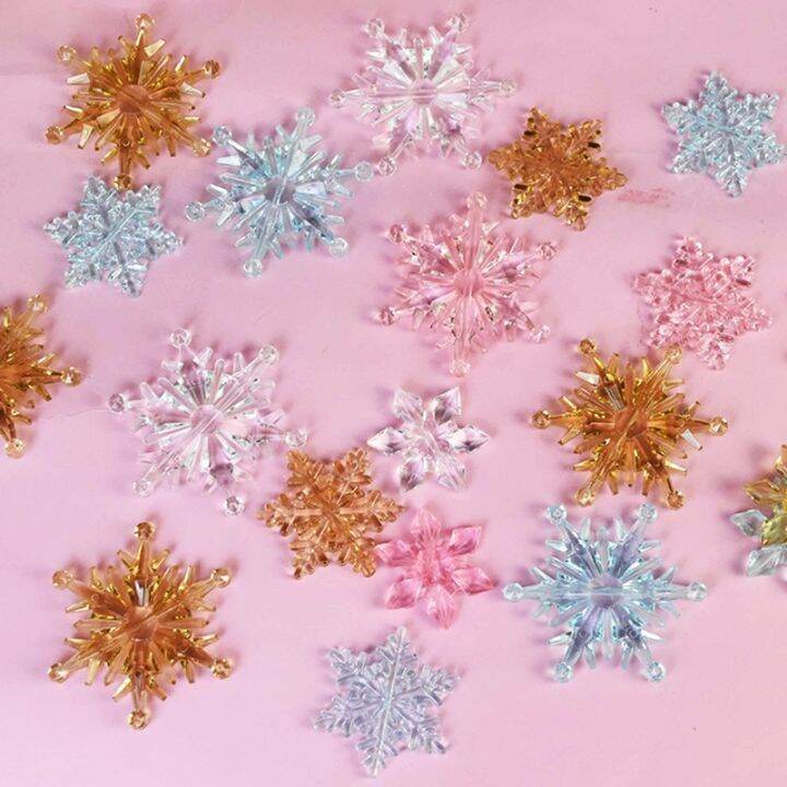 10pcs-christmas-ornaments-crystal-acrylic-transparent-snowflake-pendant-christmas-tree-hanging-decor-new-year-xmas-party-supply