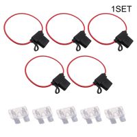 5pcs 12AWG With Mini Blade Waterproof Universal Heat Resistant RV Inline Box Electric Protection Car Fuse Holder Accessories Fuses Accessories