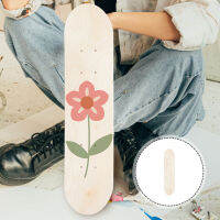 Arenlen【Hot Sale】 สเก็ตบอร์ดว่างเปล่าสำรับสเก็ตบอร์ดที่ยังไม่เสร็จ DIY Skateboard บราฟติบ