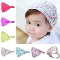 【YF】 Floral Spring Summer Baby Hat Cotton Girl Boy Cap Children Headbands Toddler Kids Headwear Hats Newborn Head Scarf Accessories