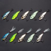 hot！【DT】 Hot Sale 7/9/12g Eyes Metal Vib with Feather Sinking Vibration Baits Artificial for Bass Pike Perch Fishing