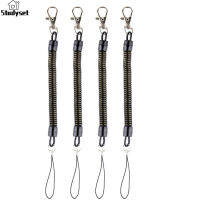 Studyset IN stock Spring Coil Keychain Metal Buckle+pvc Iron Buckle Spring Cord Anti Theft Mobile Phone Rope