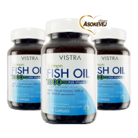 Vistra salmon fish oil 1000mg (pack3) 75 แคปซูล วิสทร้า น้ำมันปลาแซลมอน 1000มก