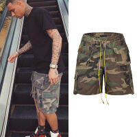 Vintage Camouflage Cargo Shorts Mens Three-dimensional Tailoring Pocket Army Short Hip Hop Streetwear All-match Casual Short