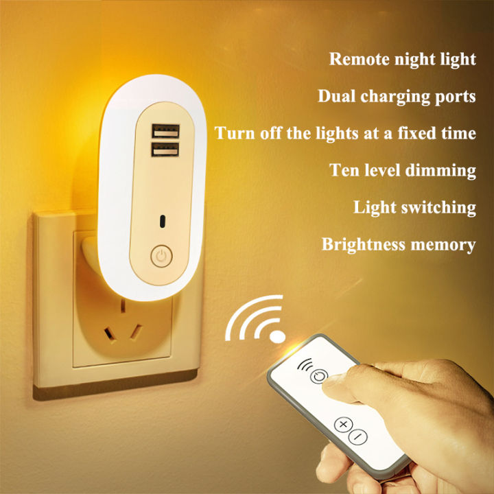 yonuo-ไฟติดห้องนอนพร้อมรีโมท-หรี่แสงได้-โคมไฟ-led-โคมไฟหัวนอน-โคมไฟติดผนัง-แบบเสียบปลั๊ก-ประหยัดพลังงาน