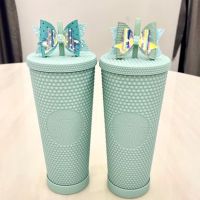 พร้อมส่ง แก้วหนาม starbuck หนาม แก้วสตาร์บัคส์ของแท้ สตาร์บัคส์ แก้ว หนามด้วยฟาง 24oz Diamond Studded Tumbler Bling moira