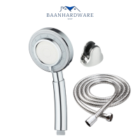 BAANHARDWARE ฝักบัวแรงดันน้ำ ชุดฝักบัวปรับได้ 3 ระดับ สีเงินโครเมี่ยม รุ่น MA-F-204S