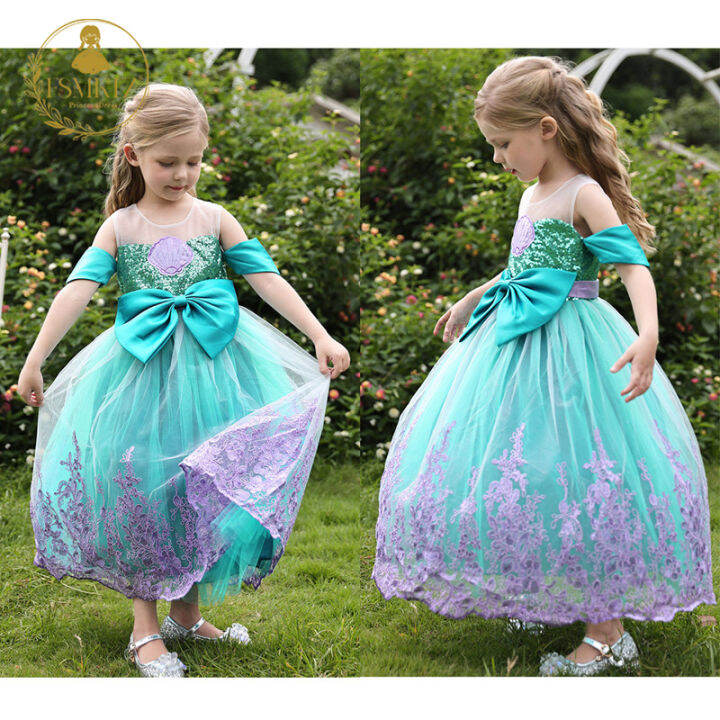 FSMKTZ 2023 Mermaid Dress Baby Girl Kids Dresses For Girls Children