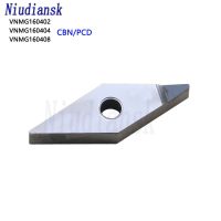 VNGA VNMG160402 160404 160408 PCD CBN ใบมีดเพชรความแข็งสูง CNC Lathe Tools External Turning Cubic Boron Nitride Inserts